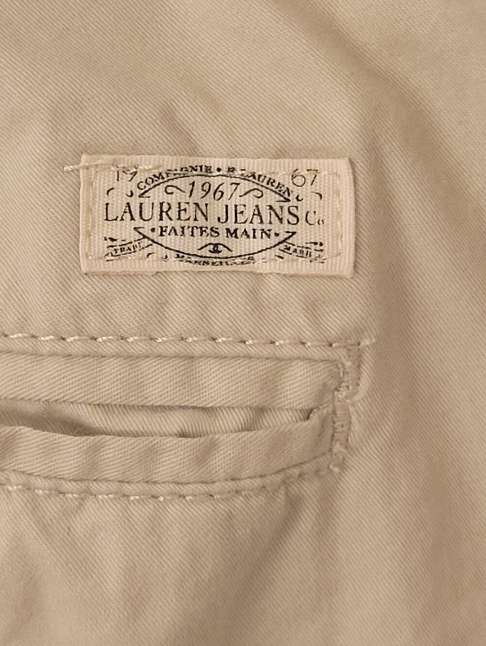 Lauren Jeans Co. Beige Khaki Pant